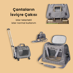 Büyük Turta - Tekerlekli Kedi Taşıma Çantası
